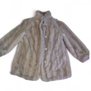 Women's Plush Faux Fur Teddy Jacket - Light Tan/cream